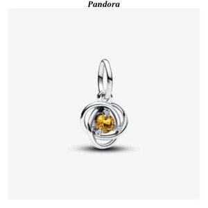 Pandora Silver and Gold Charm Bracelet